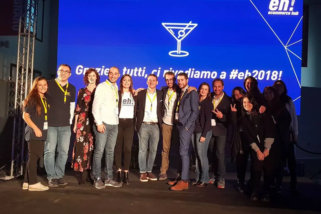 Il team di Ecommerce HUB 2018 sul palco